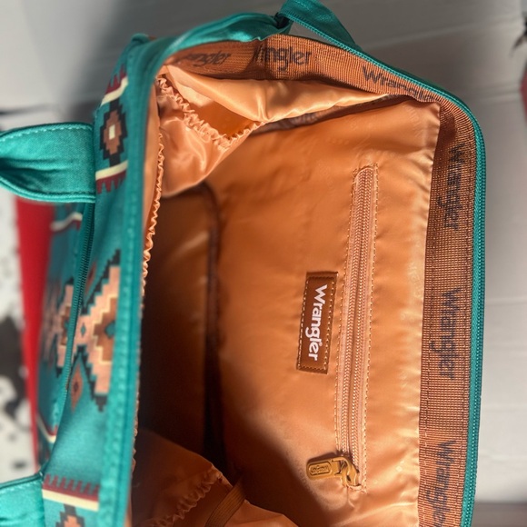 Wrangler Turquoise Geometric Women's Backpack ( good for diaper bag) - Picture 5 of 6